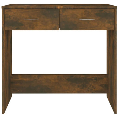 815474 vidaXL Desk Smoked Oak 80x40x75 cm Engineered Wood