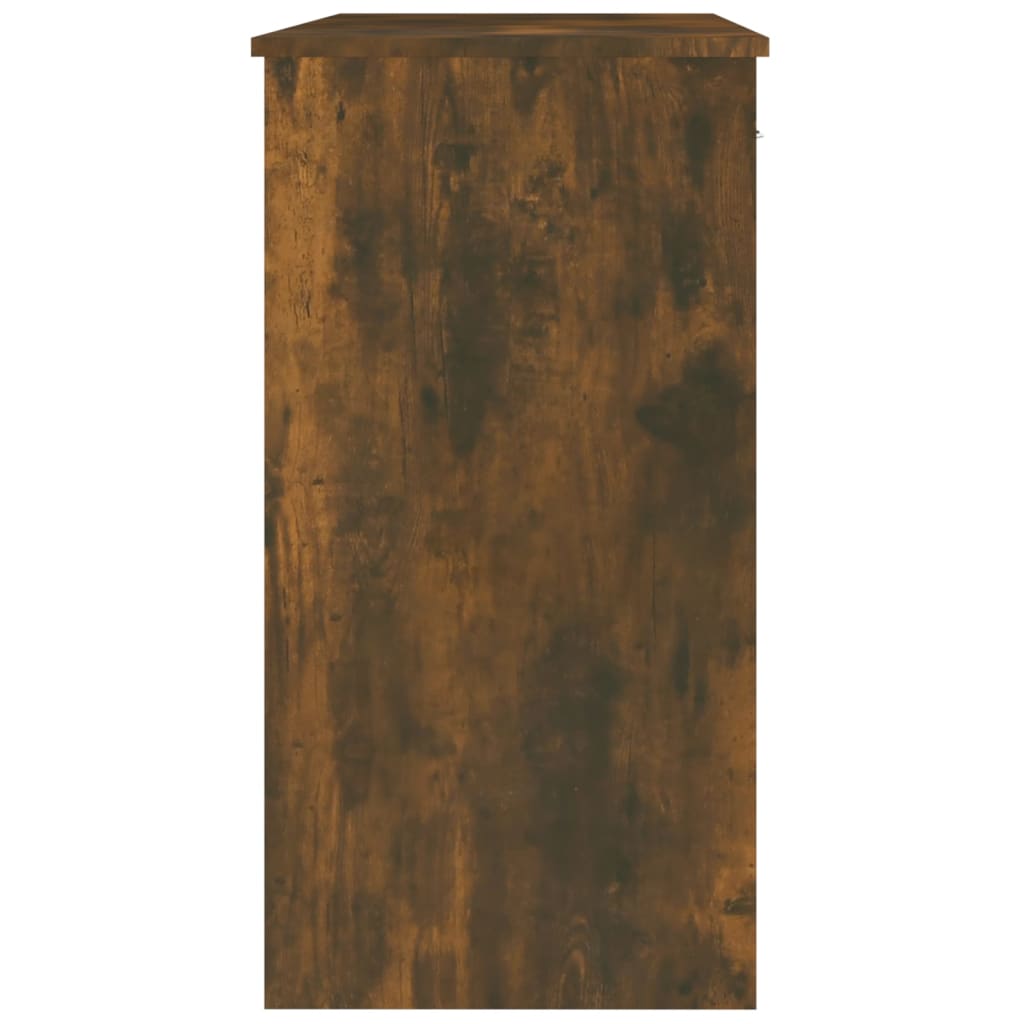 vidaXL Desk Smoked Oak 80x40x75 cm Engineered Wood