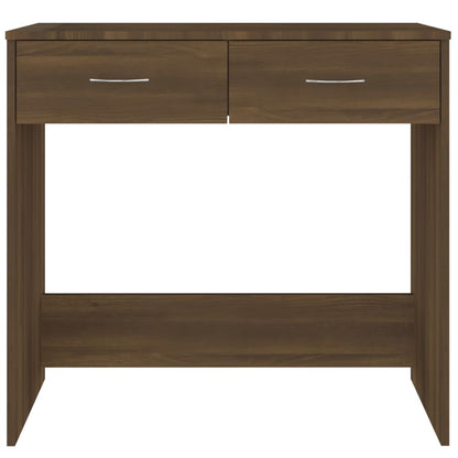 vidaXL Desk Brown Oak 80x40x75 cm Engineered Wood