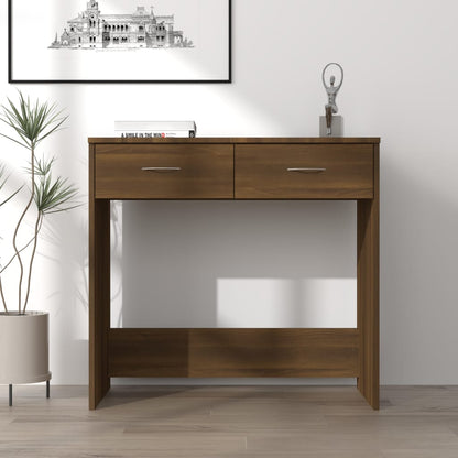 vidaXL Desk Brown Oak 80x40x75 cm Engineered Wood
