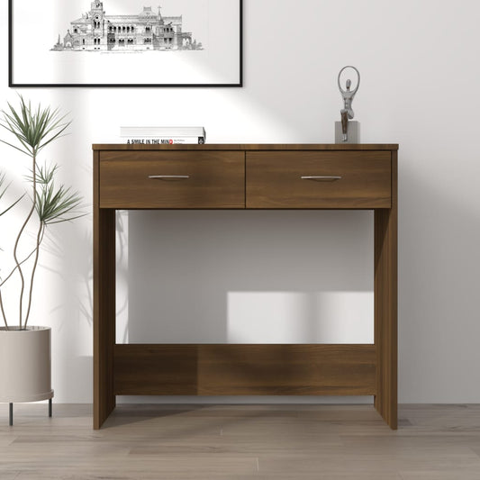 vidaXL Desk Brown Oak 80x40x75 cm Engineered Wood