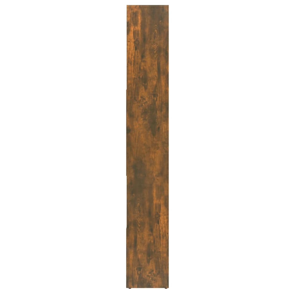vidaXL Book Cabinet Smoked Oak 67x24x161 cm Engineered Wood