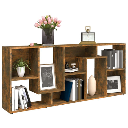 vidaXL Book Cabinet Smoked Oak 67x24x161 cm Engineered Wood