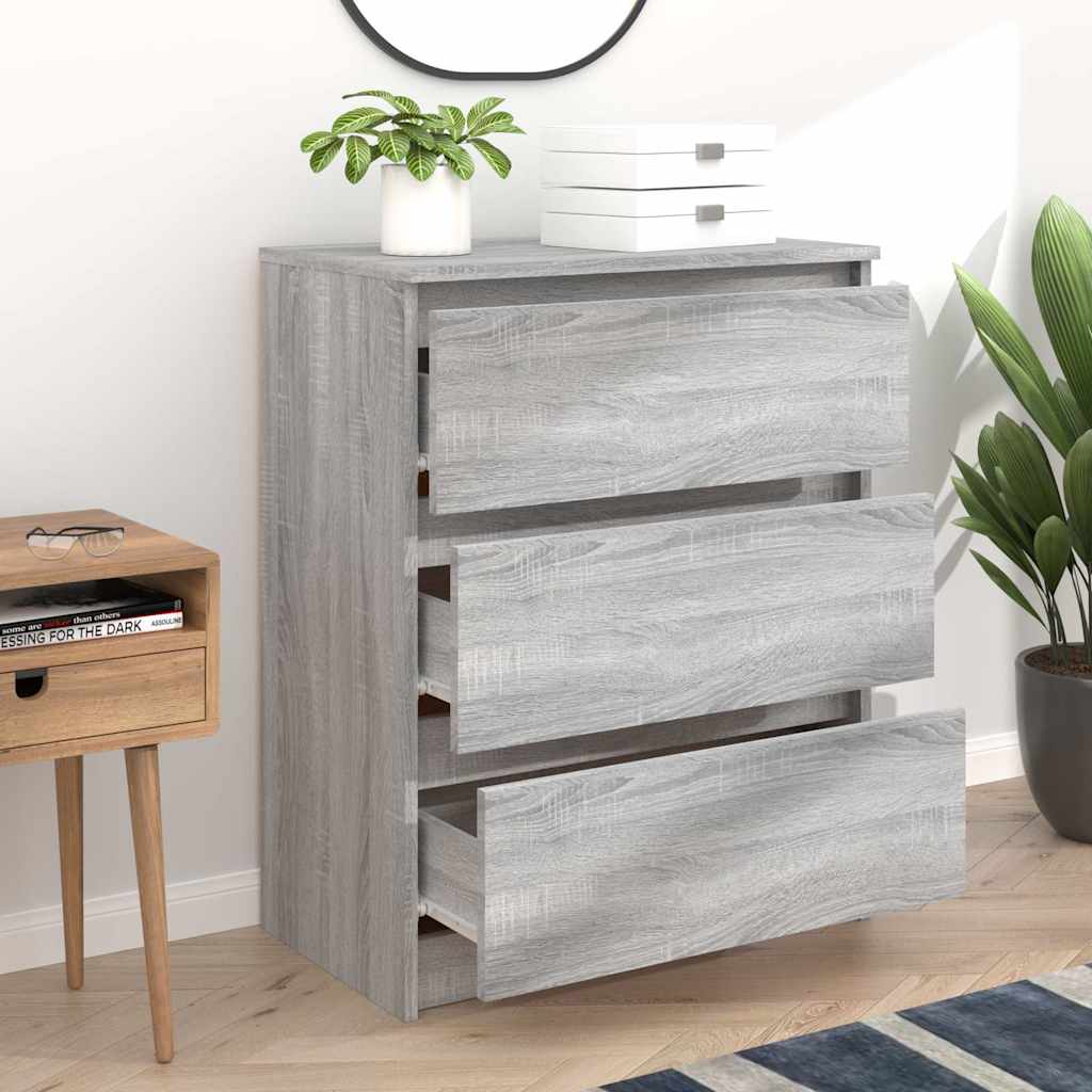 815511 vidaXL Sideboard Grey Sonoma 60x35x76 cm Engineered Wood