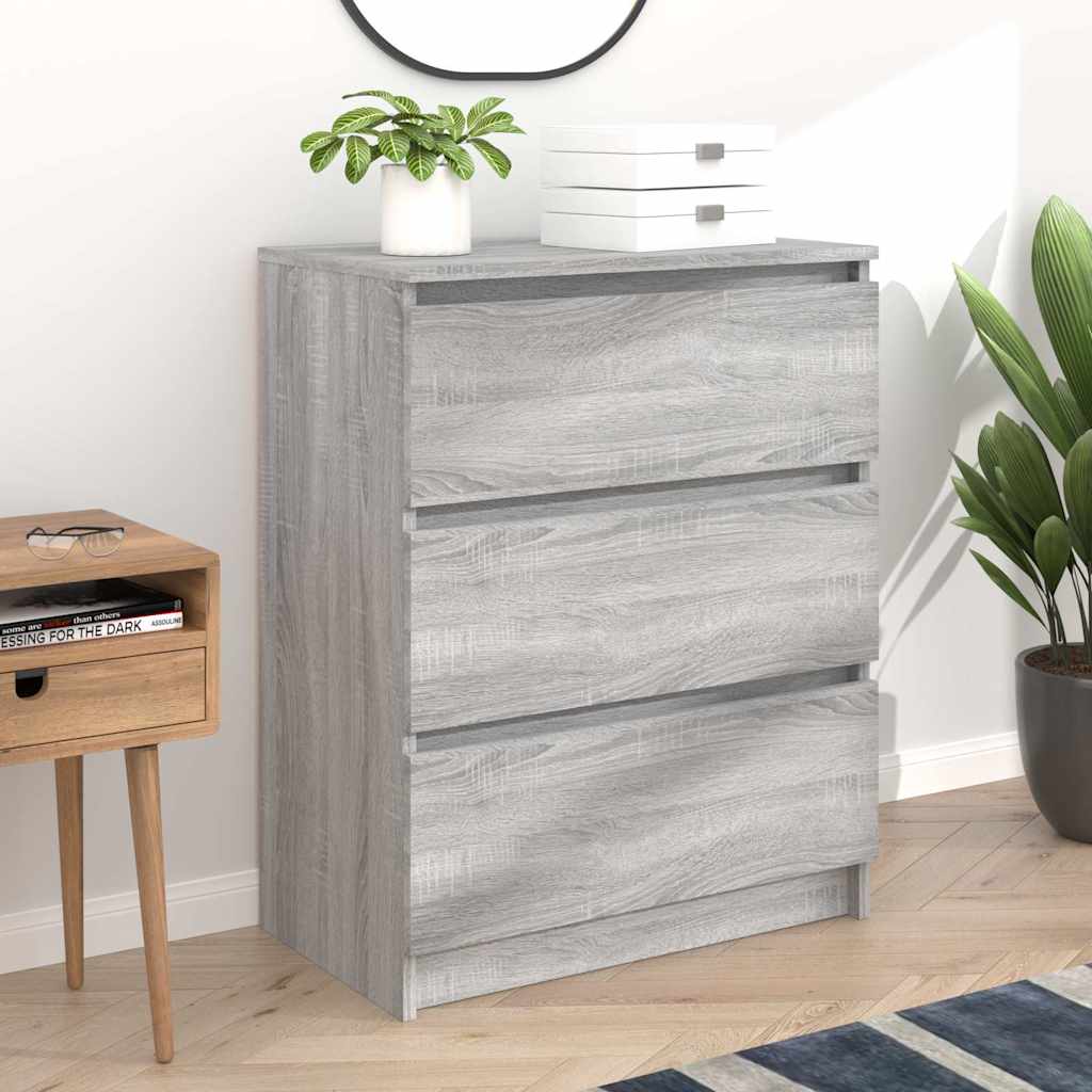 815511 vidaXL Sideboard Grey Sonoma 60x35x76 cm Engineered Wood