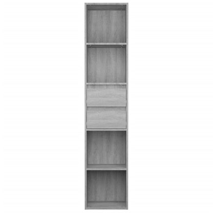 vidaXL Book Cabinet Grey Sonoma 36x30x171 cm Engineered Wood