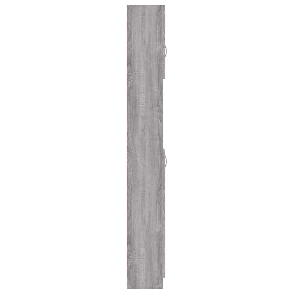 vidaXL Bathroom Cabinet Grey Sonoma 32x25,5x190 cm Engineered Wood
