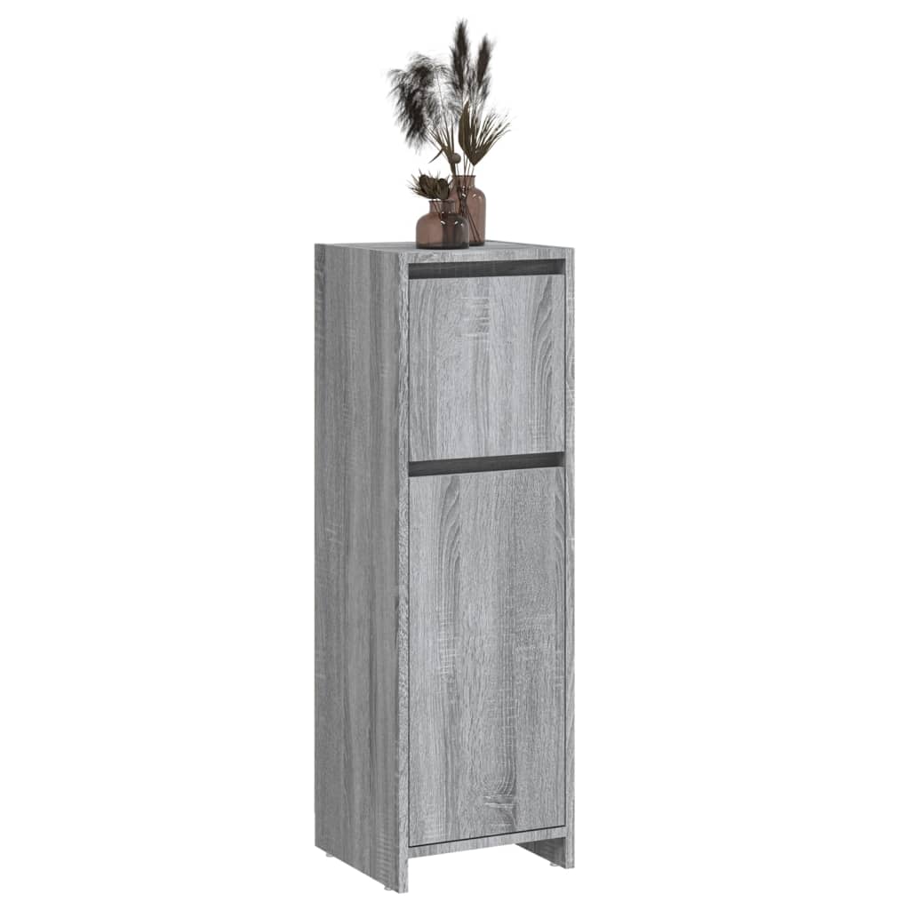 vidaXL Bathroom Cabinet Grey Sonoma 30x30x95 cm Engineered Wood