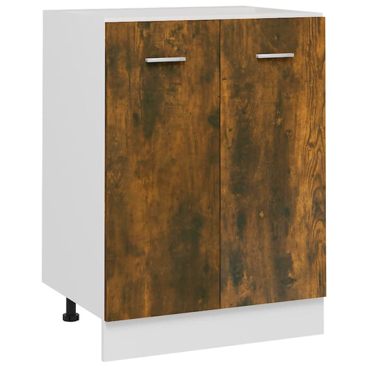 vidaXL Bottom Cabinet "Lyon" Smoked Oak 60x46x81,5 cm Engineered Wood
