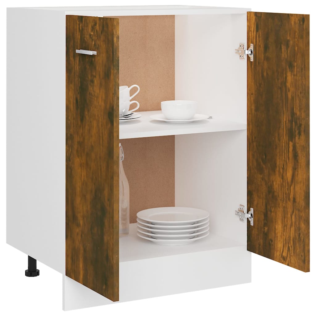 vidaXL Bottom Cabinet Lyon Smoked Oak 60x46x81.5 cm Engineered Wood