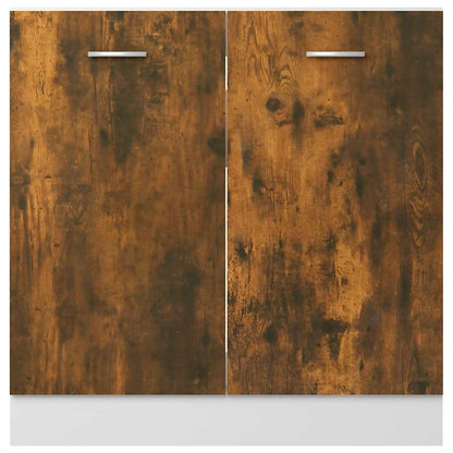 vidaXL Sink Bottom Cabinet "Lyon" Smoked Oak 80x46x81.5 cm