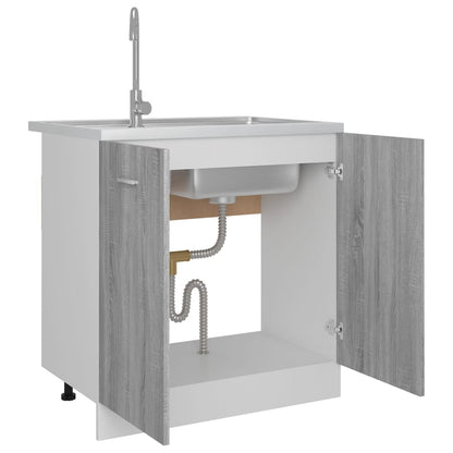 vidaXL Sink Bottom Cabinet Lyon Grey Sonoma 80x46x81.5 cm Engineered Wood