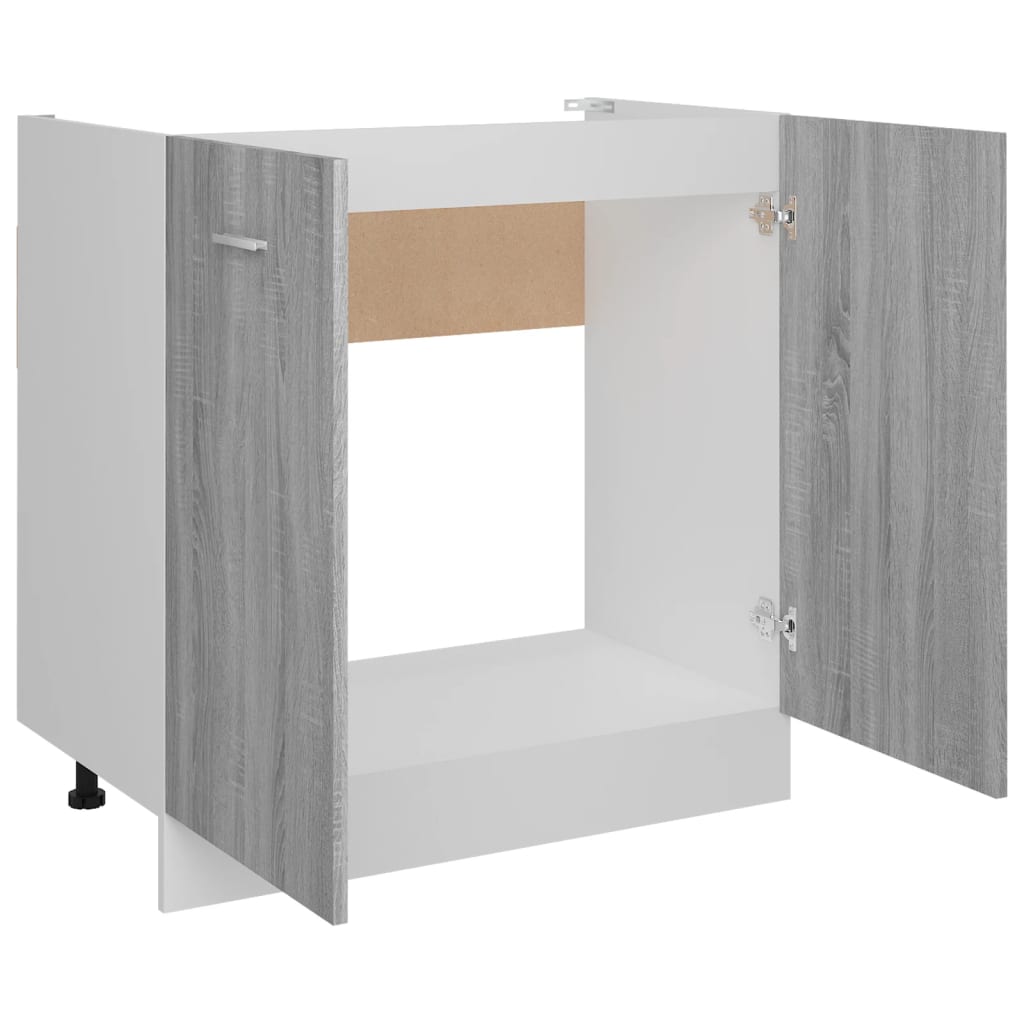 vidaXL Sink Bottom Cabinet Lyon Grey Sonoma 80x46x81.5 cm Engineered Wood
