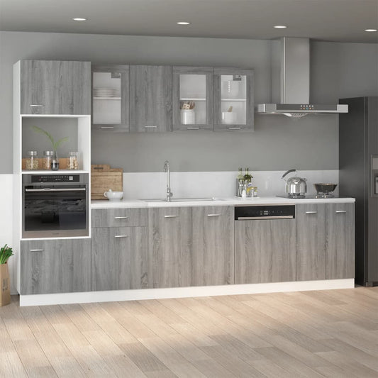 vidaXL Sink Bottom Cabinet Lyon Grey Sonoma 80x46x81.5 cm Engineered Wood