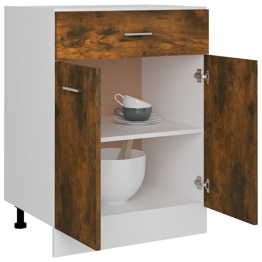 vidaXL Drawer Bottom Cabinet Lyon Smoked Oak 60x46x81.5 cm Engineered Wood
