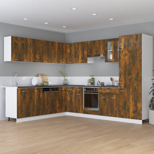 vidaXL Drawer Bottom Cabinet "Lyon" Smoked Oak 60x46x81,5 cm Engineered Wood