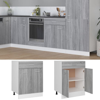vidaXL Drawer Bottom Cabinet "Lyon" Grey Sonoma 60x46x81,5 cm Engineered Wood
