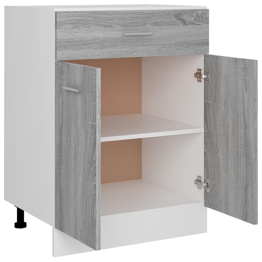 vidaXL Drawer Bottom Cabinet "Lyon" Grey Sonoma 60x46x81,5 cm Engineered Wood