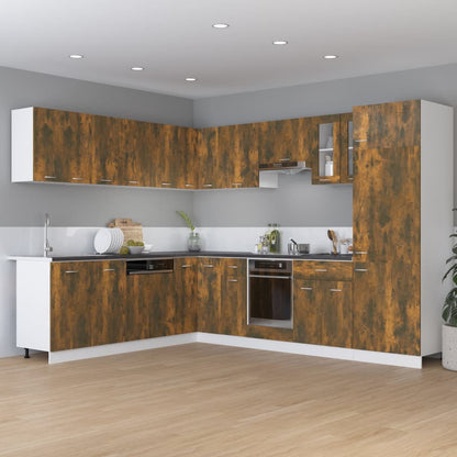 vidaXL Hanging Cabinet Lyon Smoked Oak 50x31x60 cm Engineered Wood