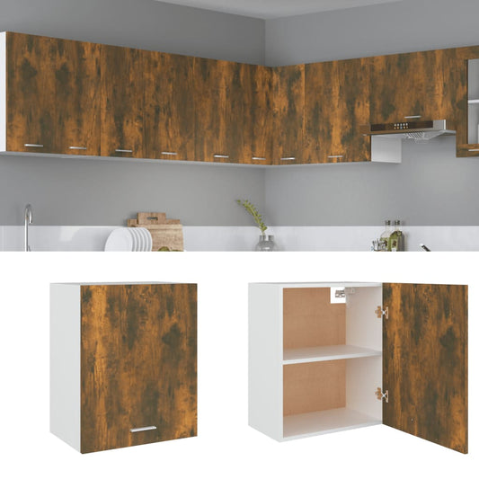 vidaXL Hanging Cabinet "Lyon" Smoked Oak 50x31x60 cm Engineered Wood