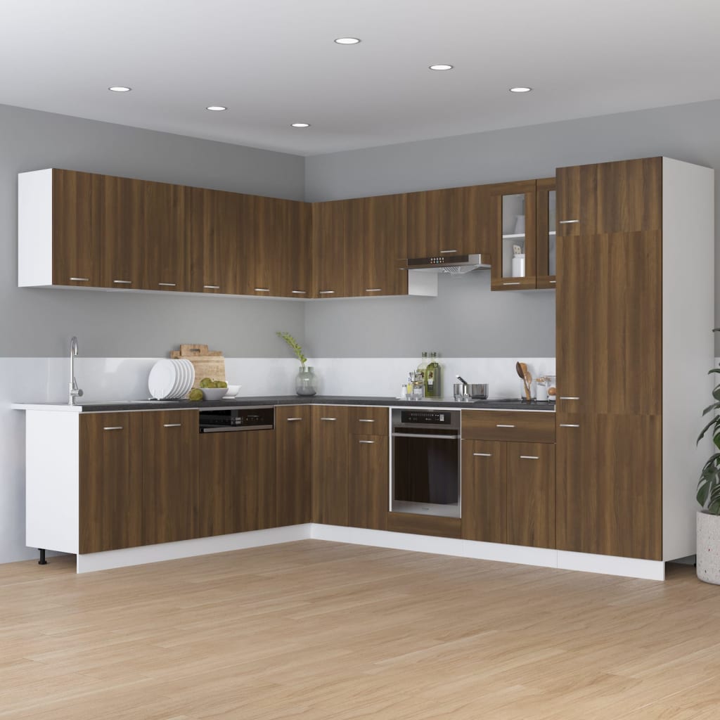 vidaXL Hanging Cabinet "Lyon" Brown Oak 50x31x60 cm Engineered Wood