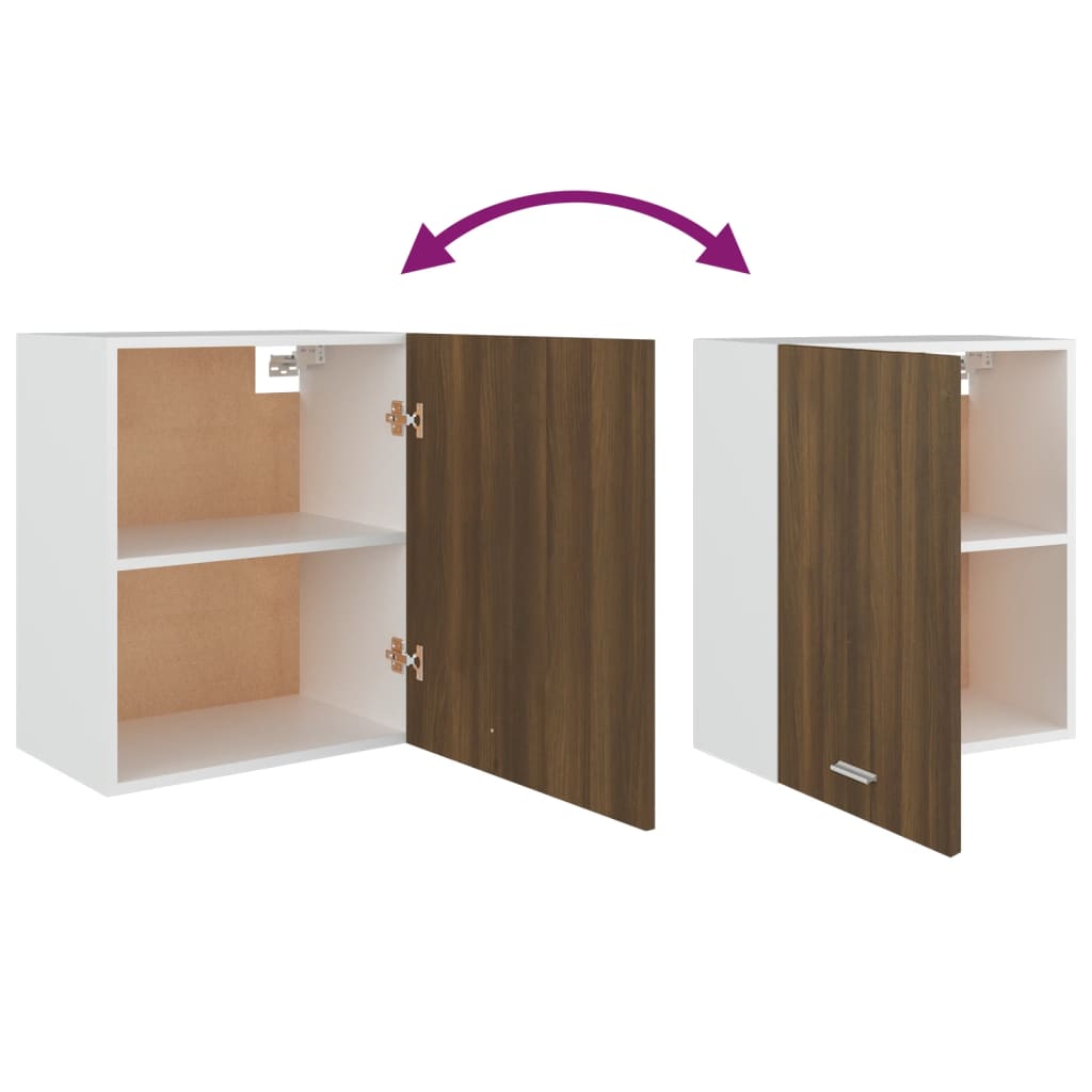 vidaXL Hanging Cabinet "Lyon" Brown Oak 50x31x60 cm Engineered Wood
