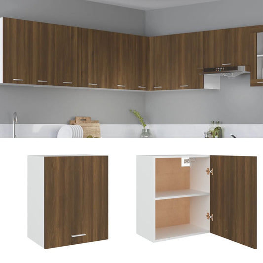 vidaXL Hanging Cabinet "Lyon" Brown Oak 50x31x60 cm Engineered Wood