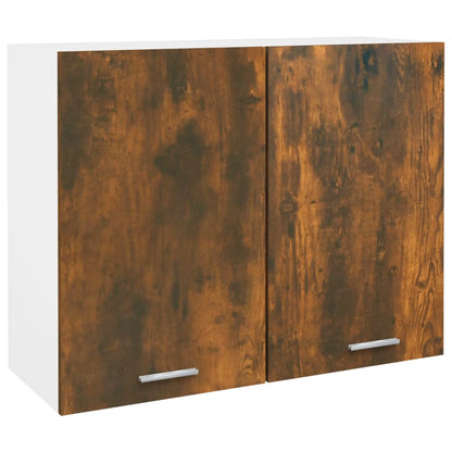 vidaXL Hanging Cabinet "Lyon" Smoked Oak 80x31x60 cm Engineered Wood