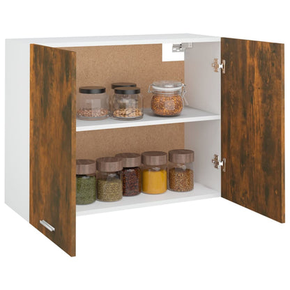 vidaXL Hanging Cabinet "Lyon" Smoked Oak 80x31x60 cm Engineered Wood