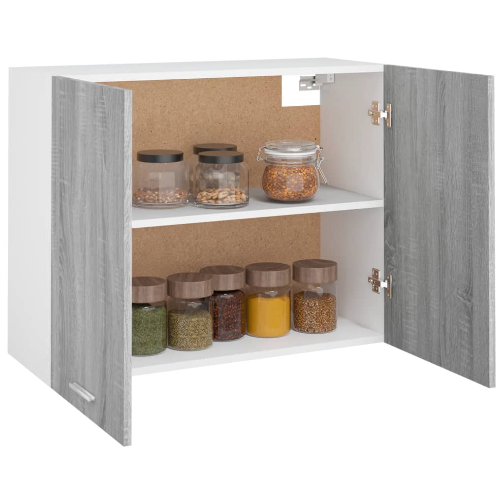 vidaXL Hanging Cabinet Lyon Grey Sonoma 80x31x60 cm Engineered Wood