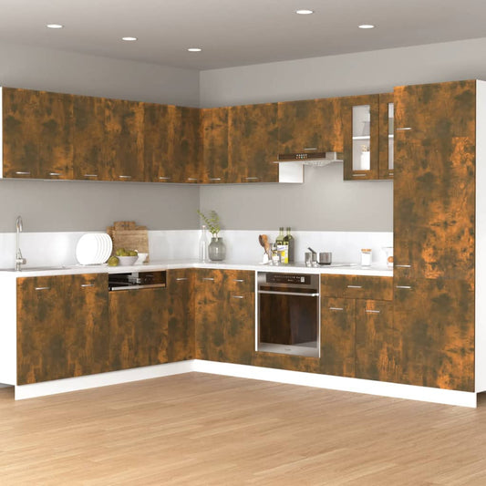 vidaXL Hanging Cabinet "Lyon" Smoked Oak 60x31x40 cm Engineered Wood