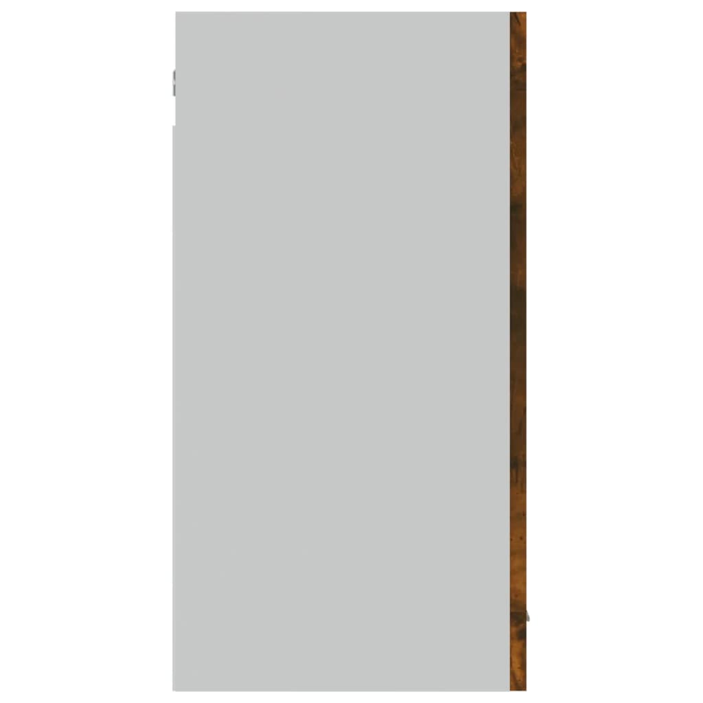 vidaXL Hanging Glass Cabinet Lyon Smoked Oak 80x31x60 cm Engineered Wood