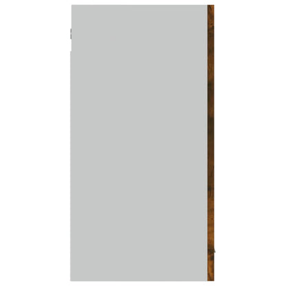 vidaXL Hanging Glass Cabinet Lyon Smoked Oak 80x31x60 cm Engineered Wood