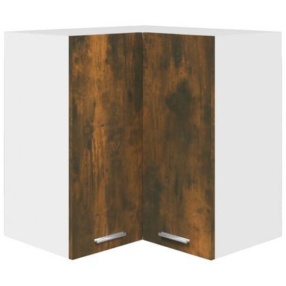 vidaXL Hanging Corner Cabinet "Lyon" Smoked Oak 57x57x60 cm Engineered Wood