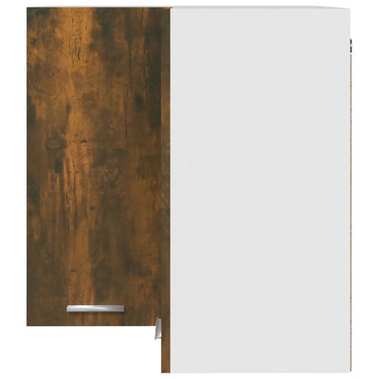 vidaXL Hanging Corner Cabinet "Lyon" Smoked Oak 57x57x60 cm Engineered Wood