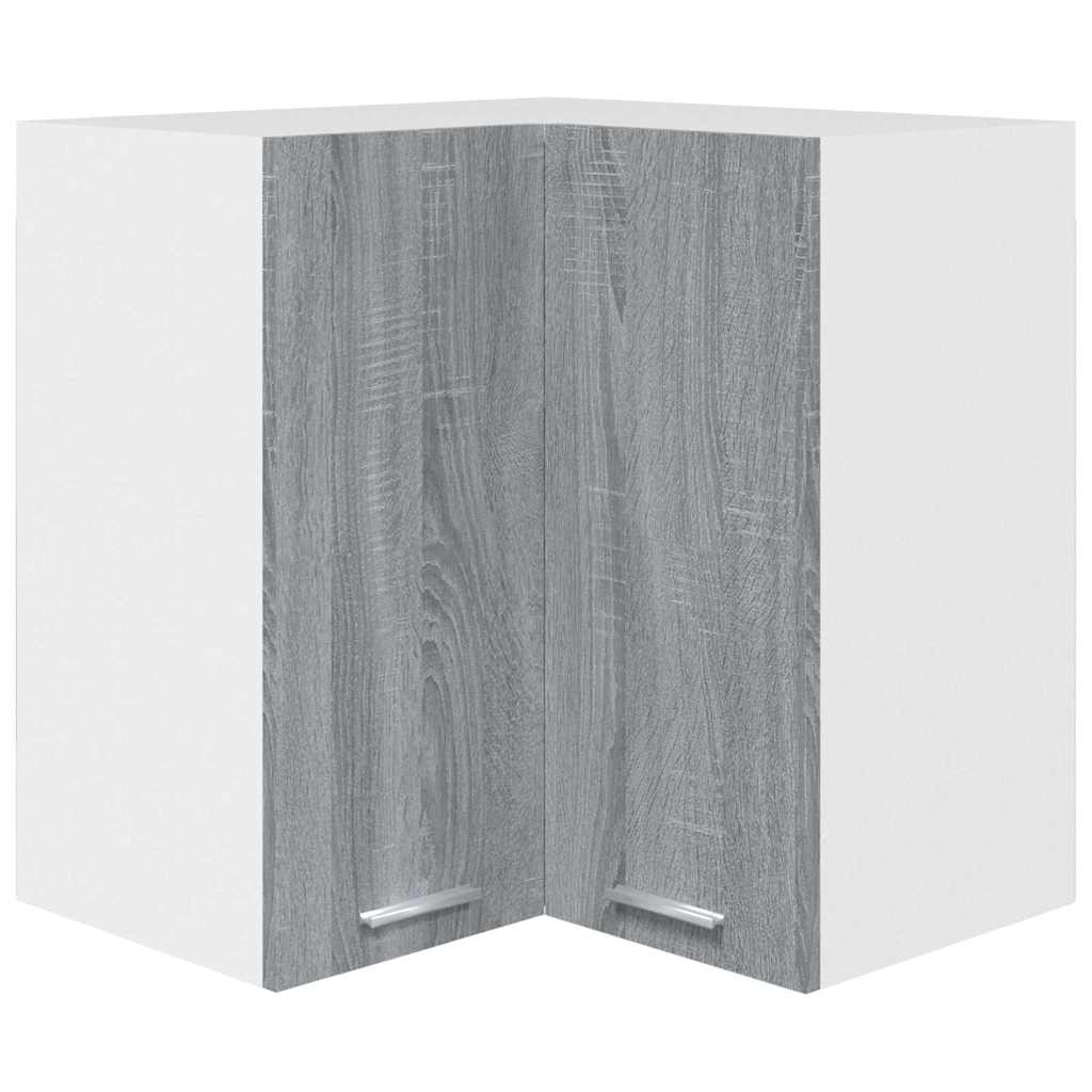 vidaXL Hanging Corner Cabinet "Lyon" Grey Sonoma 57x57x60 cm