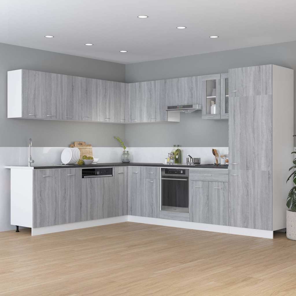 vidaXL Hanging Corner Cabinet "Lyon" Grey Sonoma 57x57x60 cm