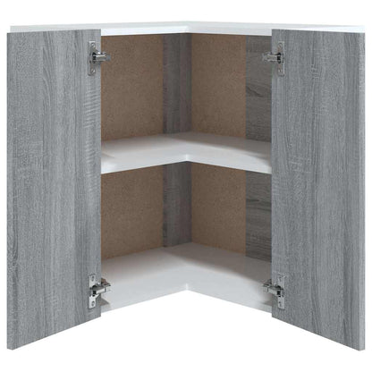 vidaXL Hanging Corner Cabinet "Lyon" Grey Sonoma 57x57x60 cm