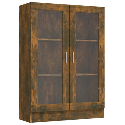vidaXL Vitrine Cabinet Smoked Oak 82,5x30,5x115 cm Engineered Wood