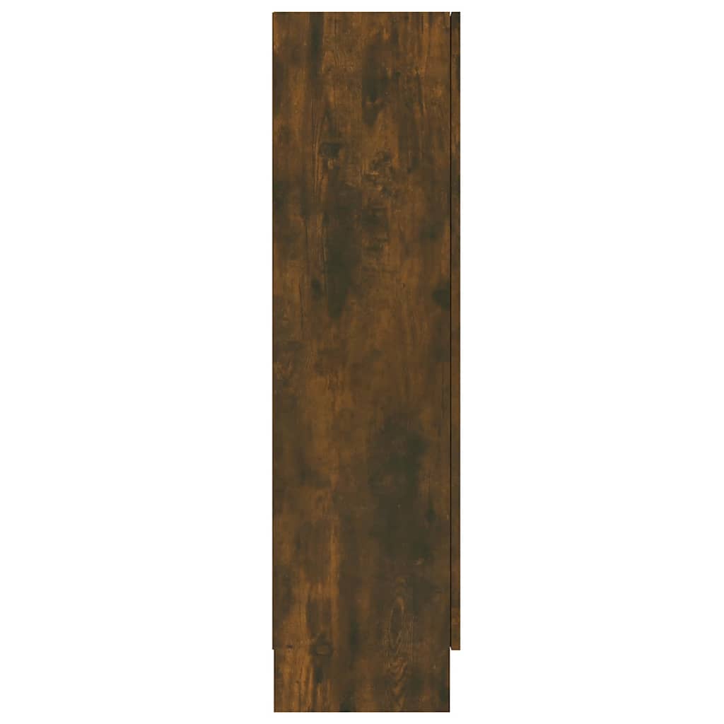 vidaXL Vitrine Cabinet Smoked Oak 82,5x30,5x115 cm Engineered Wood