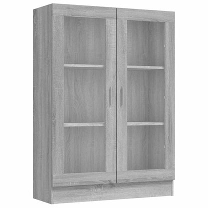 vidaXL Vitrine Cabinet Grey Sonoma 82,5x30,5x115 cm Engineered Wood