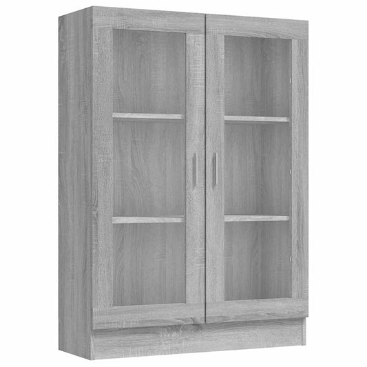 vidaXL Vitrine Cabinet Grey Sonoma 82,5x30,5x115 cm Engineered Wood