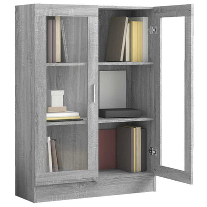 vidaXL Vitrine Cabinet Grey Sonoma 82,5x30,5x115 cm Engineered Wood