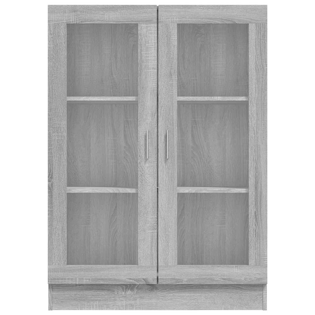 vidaXL Vitrine Cabinet Grey Sonoma 82,5x30,5x115 cm Engineered Wood