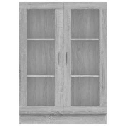 vidaXL Vitrine Cabinet Grey Sonoma 82,5x30,5x115 cm Engineered Wood