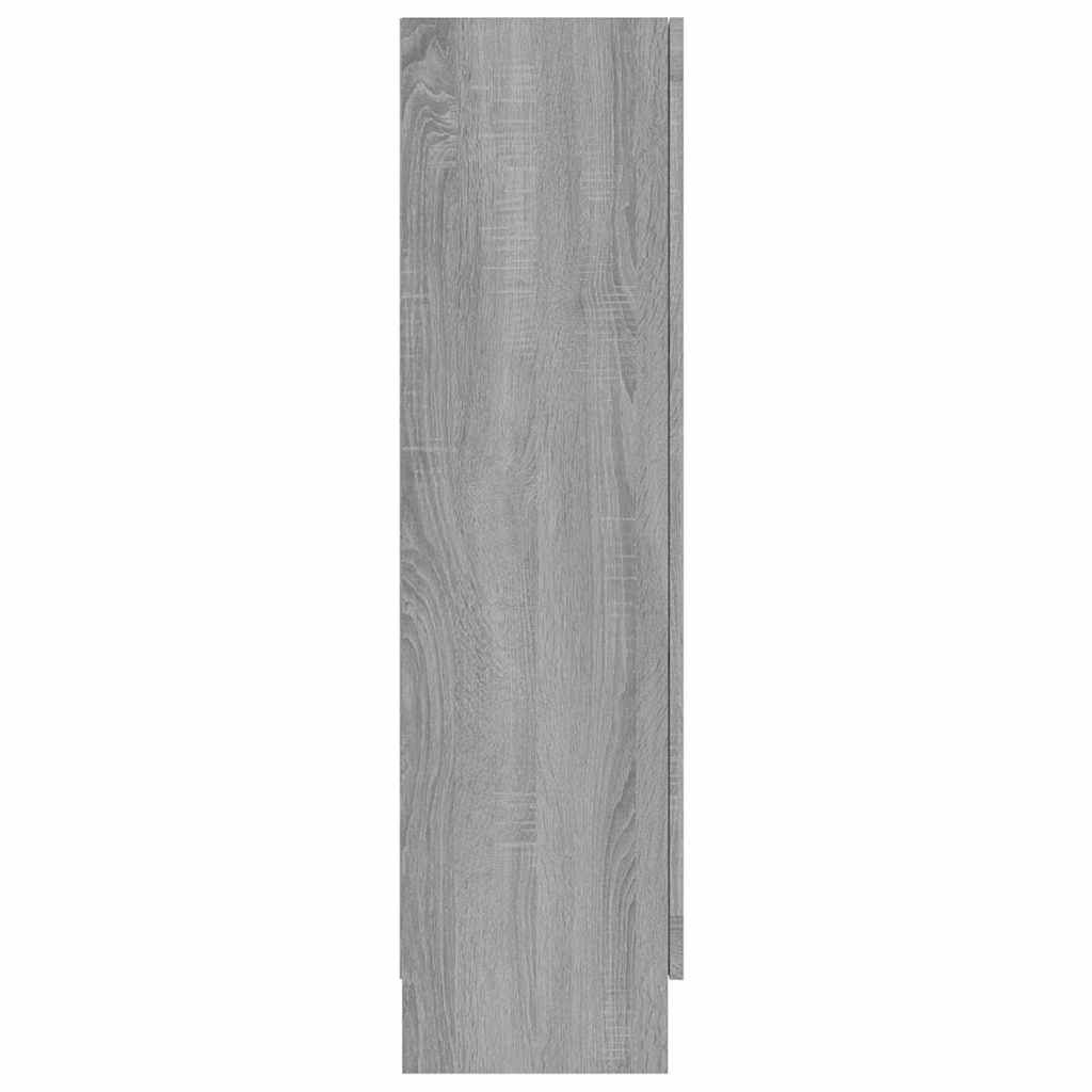 vidaXL Vitrine Cabinet Grey Sonoma 82,5x30,5x115 cm Engineered Wood