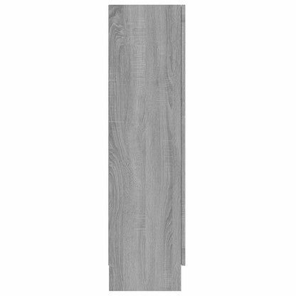vidaXL Vitrine Cabinet Grey Sonoma 82,5x30,5x115 cm Engineered Wood