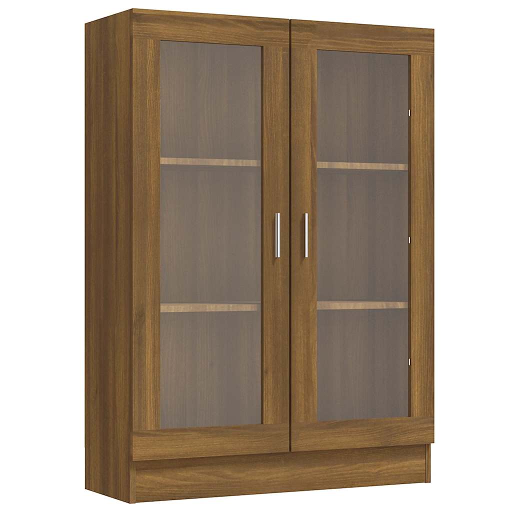 vidaXL Vitrine Cabinet Brown Oak 82.5x30.5x115 cm Engineered Wood