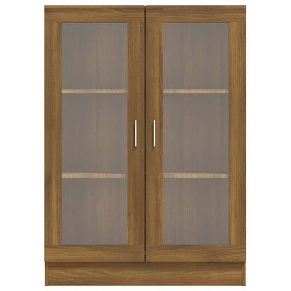 vidaXL Vitrine Cabinet Brown Oak 82.5x30.5x115 cm Engineered Wood