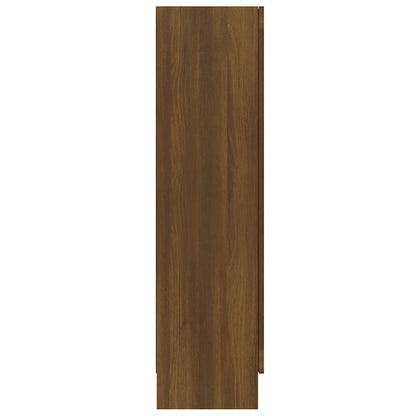vidaXL Vitrine Cabinet Brown Oak 82.5x30.5x115 cm Engineered Wood